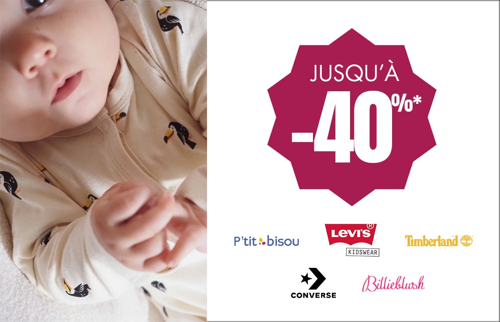 Jusqu'à -40%* sur le dressing de bébé pour préparer l'été