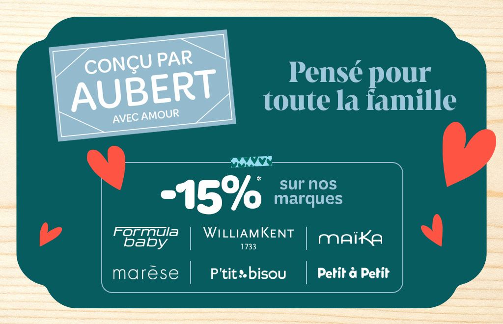 -15% sur nos marques pensées pour toute la famille !
