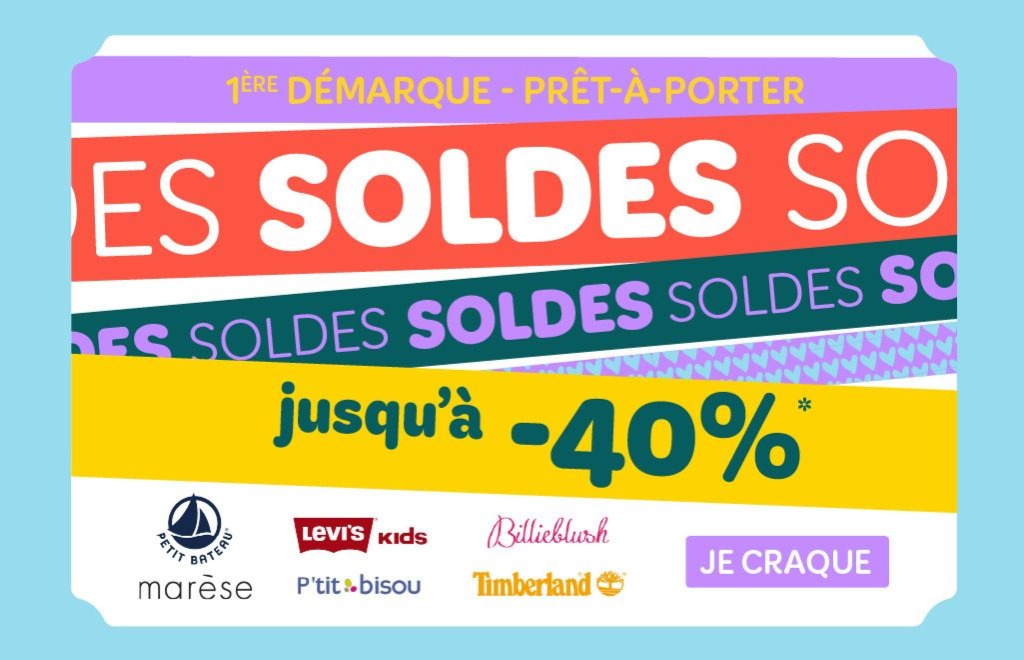 Soldes mode bébé : jusqu'à -40% !