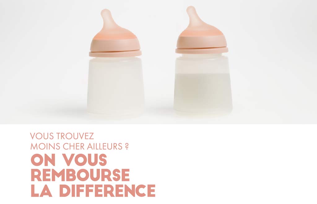 Nous vous remboursons la différence, si vous trouvez moins cher ailleurs !